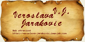 Veroslava Jaraković vizit kartica